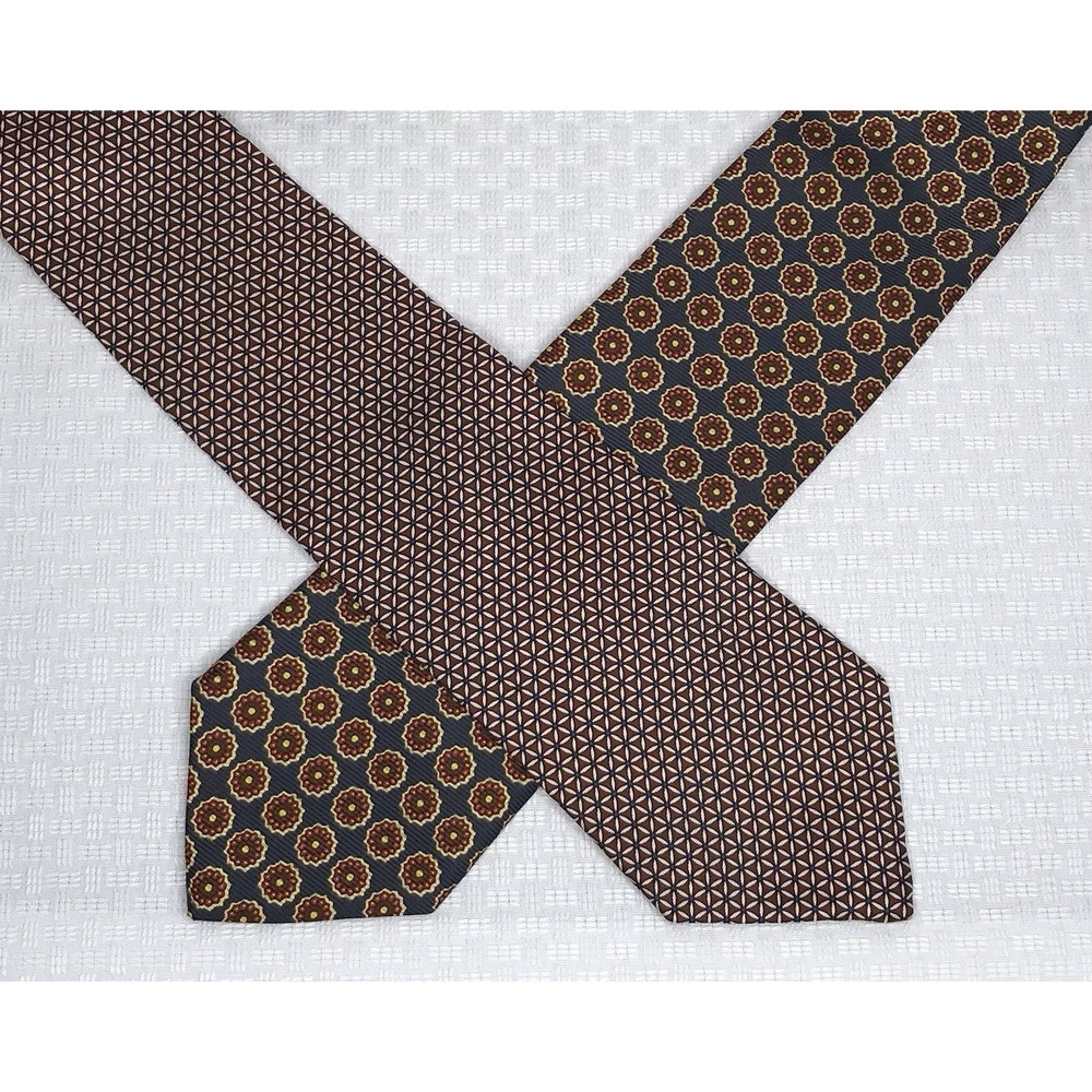 Brooks Brothers Makers Men's 100% Silk Neckties 3.75" x 56" Lot of 2 USA Ties